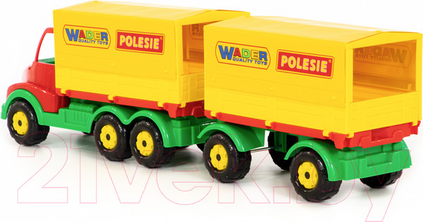 Изображение товара Автомобиль игрушечный Полесье Автомобиль бортовой тентовый с прицепом Муромец / 44075