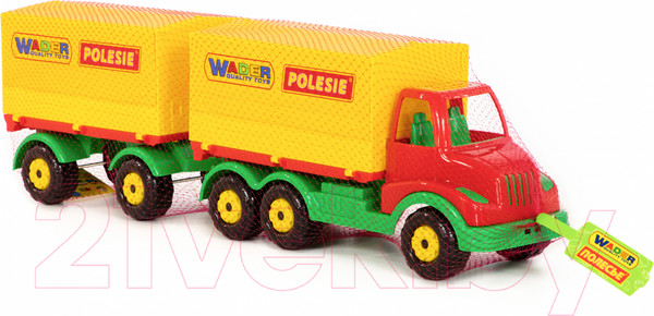 Изображение товара Автомобиль игрушечный Полесье Автомобиль бортовой тентовый с прицепом Муромец / 44075