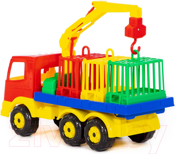 Изображение товара Автомобиль-кран Полесье Автомобиль для перевозки зверей Престиж / 44204