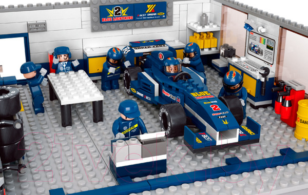 Изображение товара Конструктор Sluban Формула 1 станция техобслуживания / M38-B0356