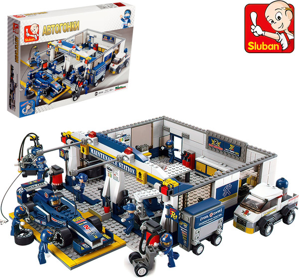 Изображение товара Конструктор Sluban Формула 1 станция техобслуживания / M38-B0356