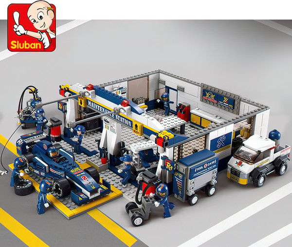 Изображение товара Конструктор Sluban Формула 1 станция техобслуживания / M38-B0356