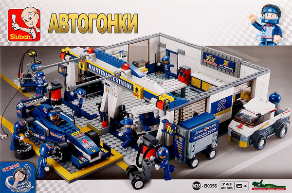 Изображение товара Конструктор Sluban Формула 1 станция техобслуживания / M38-B0356