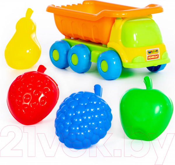 Изображение товара Самосвал игрушечный Полесье Кеша с формочками Фрукты / 57839