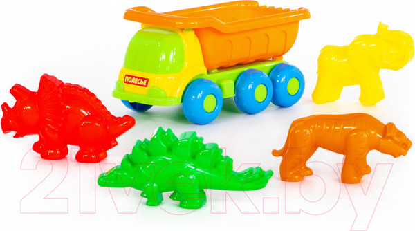 Изображение товара Самосвал игрушечный Полесье Кеша с формочками / 57846