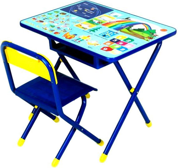 Изображение товара Комплект мебели с детским столом Дэми №1 Радуга (синий)