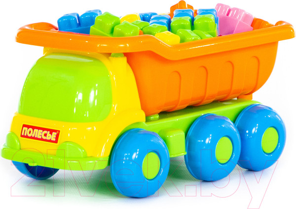 Изображение товара Самосвал игрушечный Полесье Кеша с конструктором Малютка / 4342