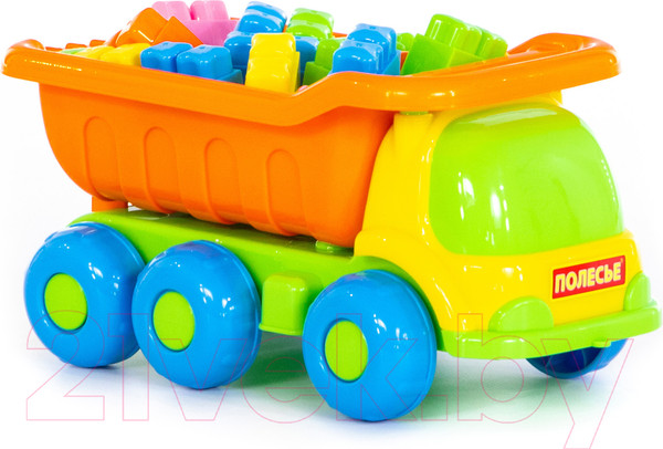 Изображение товара Самосвал игрушечный Полесье Кеша с конструктором Малютка / 4342