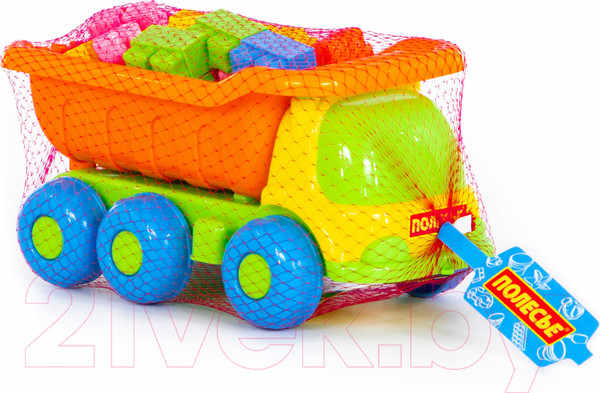 Изображение товара Самосвал игрушечный Полесье Кеша с конструктором Малютка / 4342