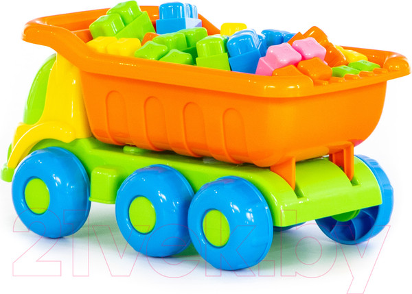 Изображение товара Самосвал игрушечный Полесье Кеша с конструктором Малютка / 4342