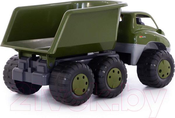 Изображение товара Самосвал игрушечный Полесье Дакар военный с прицепом / 49292 (в пакете)