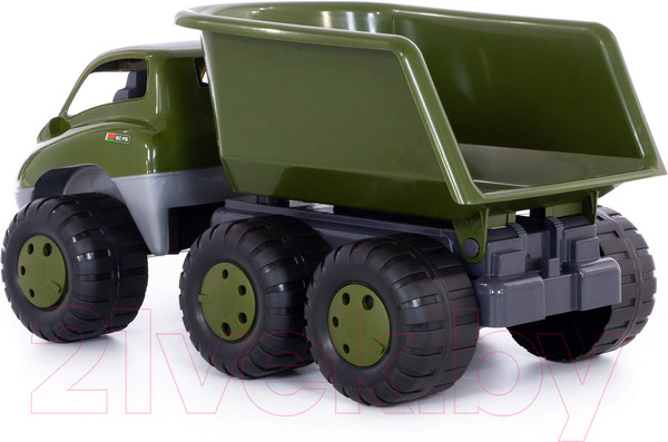 Изображение товара Самосвал игрушечный Полесье Дакар военный с прицепом / 49292 (в пакете)