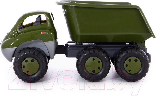 Изображение товара Самосвал игрушечный Полесье Дакар военный с прицепом / 49292 (в пакете)