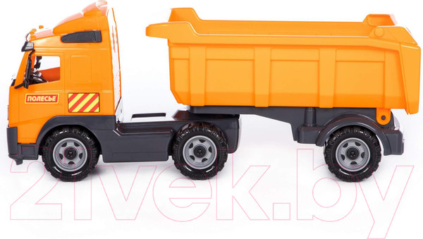Изображение товара Самосвал игрушечный Полесье с полуприцепом / 8749 (в сеточке)