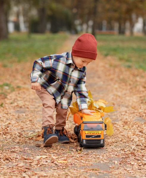 Изображение товара Самосвал игрушечный Полесье с полуприцепом / 8749 (в сеточке)