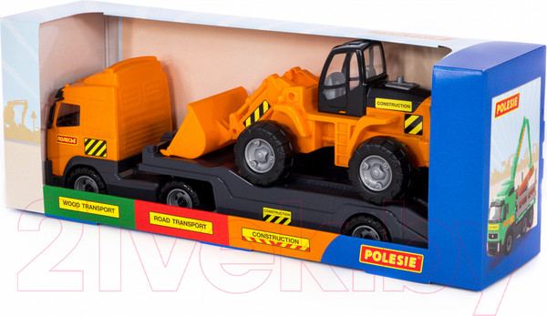 Изображение товара Набор игрушечной техники Полесье с трактором-погрузчиком / 9616 (в коробке)