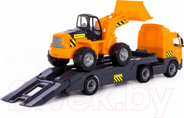 Изображение товара Набор игрушечной техники Полесье с трактором-погрузчиком / 9616 (в коробке)