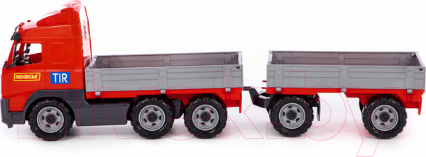 Изображение товара Самосвал игрушечный Полесье бортовой с прицепом / 58270 (в лотке)