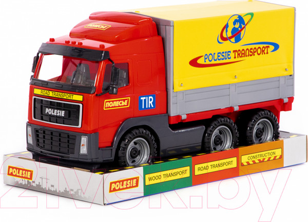 Изображение товара Самосвал игрушечный Полесье бортовой тентовый / 58287 (в лотке)