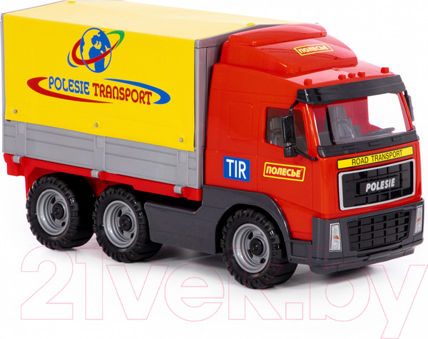 Изображение товара Самосвал игрушечный Полесье бортовой тентовый / 58287 (в лотке)