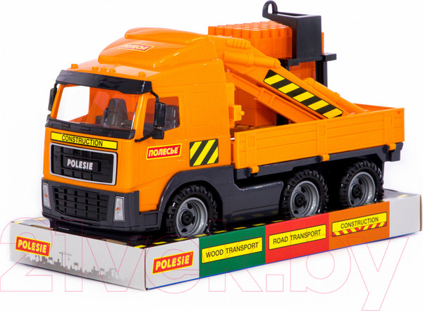 Изображение товара Кран игрушечный Полесье с манипулятором и конструктором / 58300 (в лотке)
