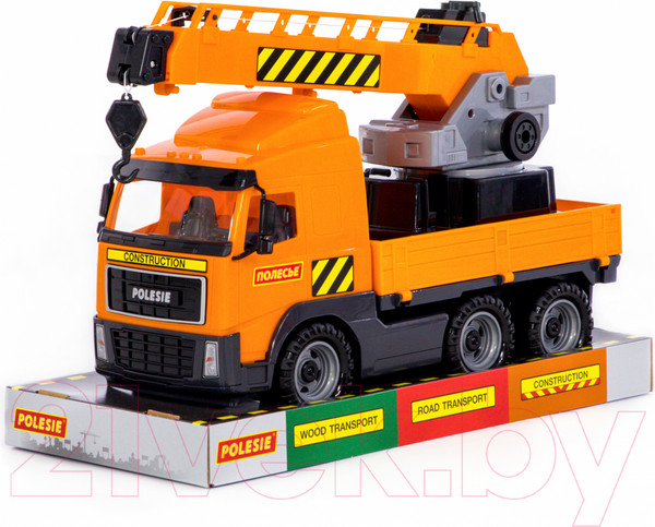 Изображение товара Кран игрушечный Полесье с поворотной платформой / 58324 (в лотке)