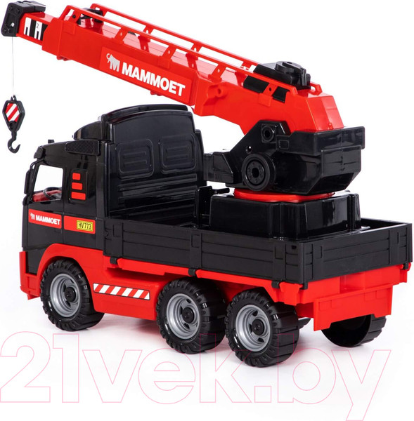 Изображение товара Кран игрушечный Полесье Mammoet с поворотной платформой / 57099 (в лотке)