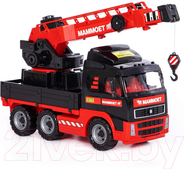 Изображение товара Кран игрушечный Полесье Mammoet с поворотной платформой / 57099 (в лотке)
