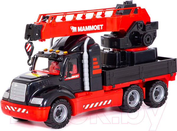 Изображение товара Кран игрушечный Полесье Mammoet с поворотной платформой / 57112 (в лотке)