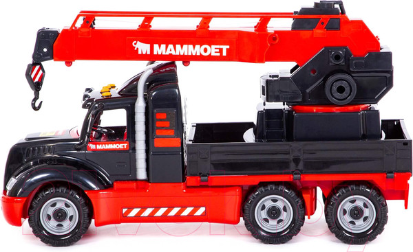 Изображение товара Кран игрушечный Полесье Mammoet с поворотной платформой / 57112 (в лотке)