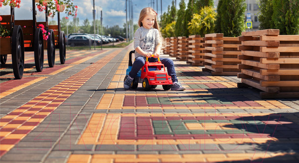 Изображение товара Каталка детская Полесье Буран №2 / 43801 (красно-голубой)