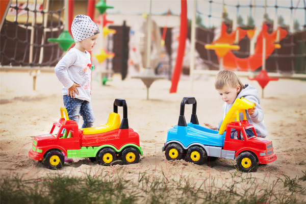 Изображение товара Каталка детская Полесье Буран №2 / 43801 (красно-голубой)