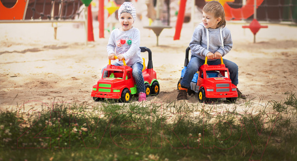 Изображение товара Каталка детская Полесье Буран №2 / 43801 (красно-голубой)