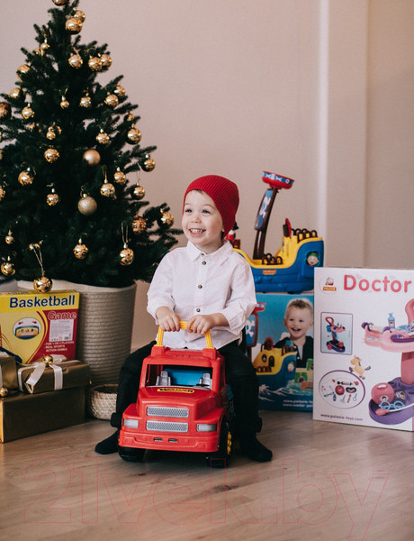 Изображение товара Каталка детская Полесье Буран №2 / 43801 (красно-голубой)