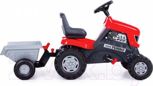 Изображение товара Каталка детская Полесье Turbo трактор с педалями и полуприцепом / 52681