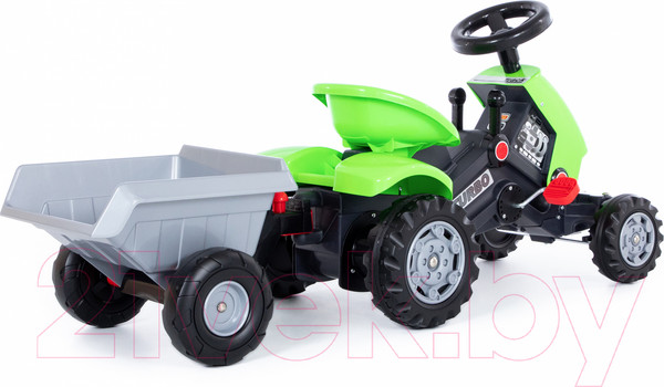 Изображение товара Каталка детская Полесье Turbo-2 Трактор с педалями и полуприцепом / 52742