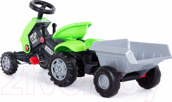 Изображение товара Каталка детская Полесье Turbo-2 Трактор с педалями и полуприцепом / 52742