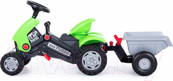 Изображение товара Каталка детская Полесье Turbo-2 Трактор с педалями и полуприцепом / 52742