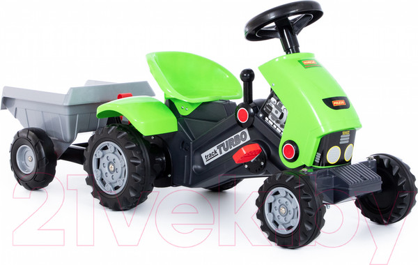 Изображение товара Каталка детская Полесье Turbo-2 Трактор с педалями и полуприцепом / 52742