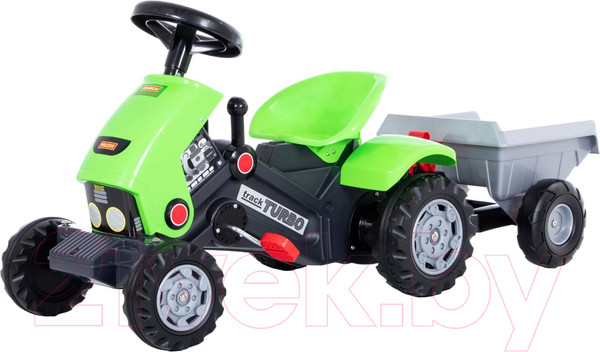 Изображение товара Каталка детская Полесье Turbo-2 Трактор с педалями и полуприцепом / 52742