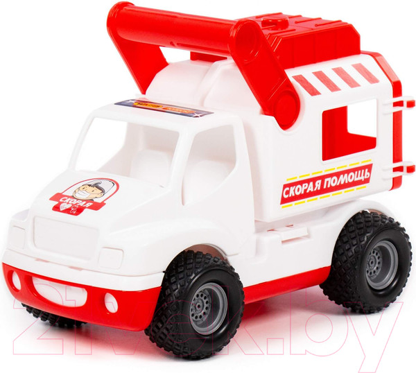 Изображение товара Фургон игрушечный Полесье Скорая помощь КонсТрак / 0490 (в сеточке)