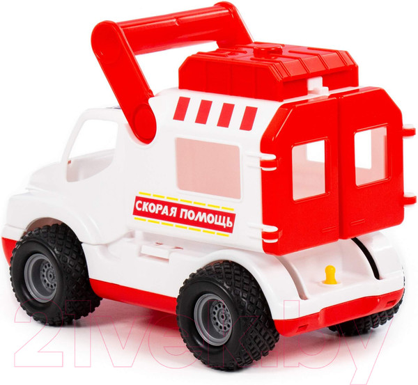 Изображение товара Фургон игрушечный Полесье Скорая помощь КонсТрак / 0490 (в сеточке)