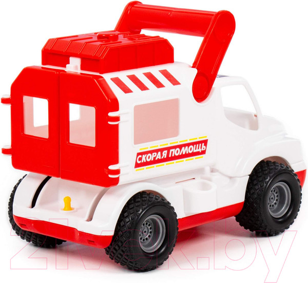 Изображение товара Фургон игрушечный Полесье Скорая помощь КонсТрак / 0490 (в сеточке)