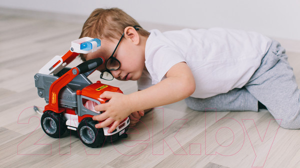 Изображение товара Автомобиль игрушечный Полесье Пожарный автомобиль ГрипТрак / 0872 (в сеточке)