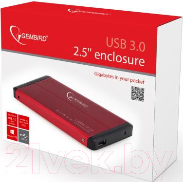 Изображение товара Бокс для жесткого диска Gembird EE2-U3S-2-R