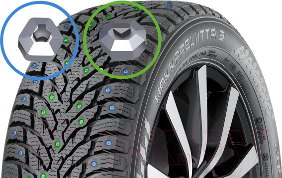 Изображение товара Зимняя шина Nokian Tyres Hakkapeliitta 9 225/55R17 101T (шипы)