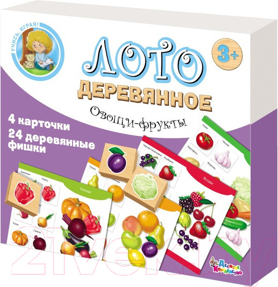 Изображение товара Развивающая игра Десятое королевство Лото. Овощи и фрукты / 01996