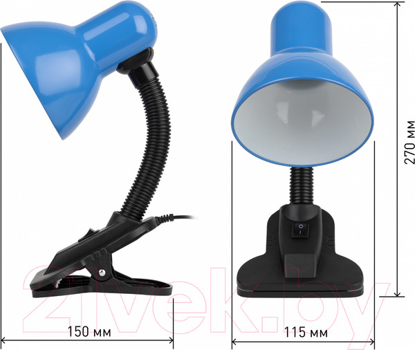 Изображение товара Настольная лампа ЭРА N-102-E27-40W-BU / C0041426 (синий)