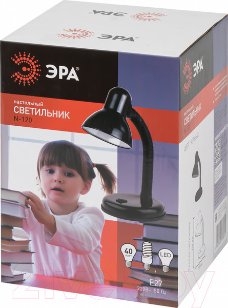 Изображение товара Настольная лампа ЭРА N-120-E27-40W-BK / C0041453 (черный)