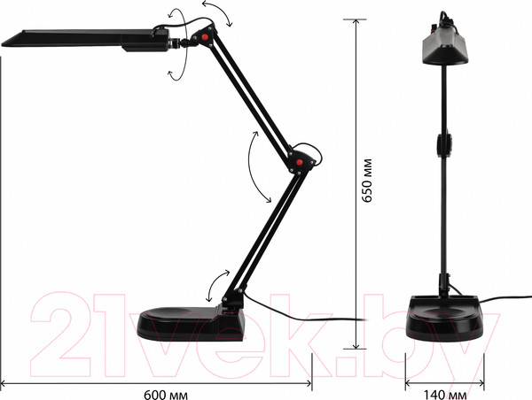 Изображение товара Настольная лампа ЭРА NL-202-G23-11W-BK (черный)